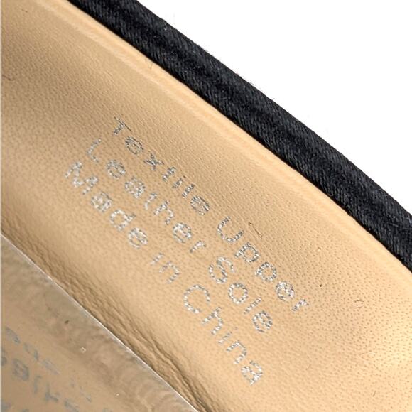 Badgley Mischka Carlise Satin Rosette Slingback Pumps Women's Black Size US6 - Picture 6 of 13